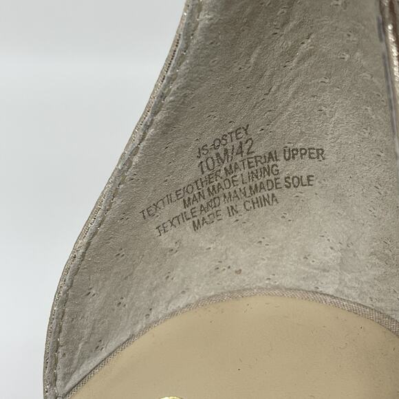 Jessica Simpson Ostey Heeled Sandals Womens Size 10.5 Champagne Rhinestone NEW - Picture 10 of 15